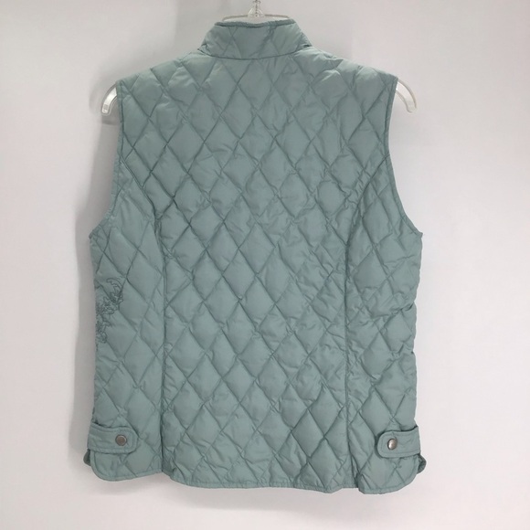 Eddie Bauer Premium Goose Down Lightweight Winter Embroidered Vest Size M - Picture 2 of 7